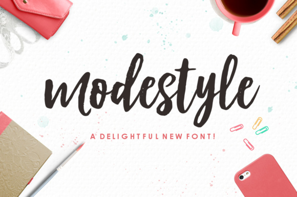 Modestyle: A Script Font for Editorial Design